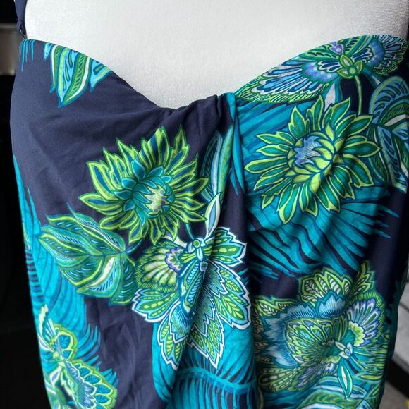 CoCo Reef Swim Tankini sz 10 34D Bandeau Tropical Large - Picture 3 of 6